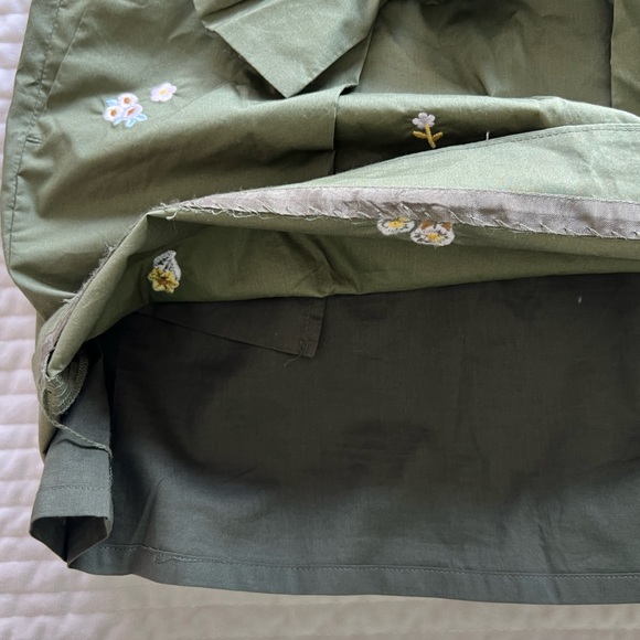 Green J Crew Embroidered Skirt - Picture 6 of 8